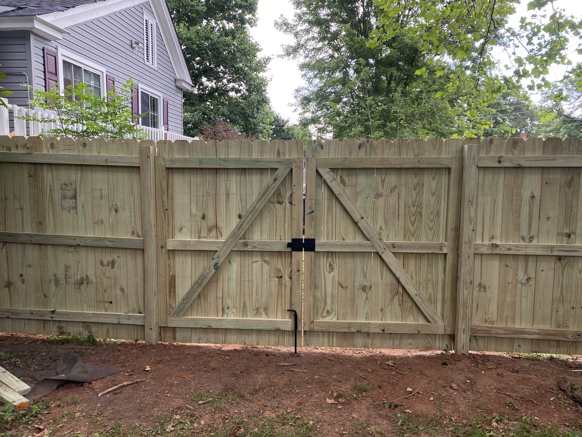 Quality Fence Services Near Spartanburg, SC 9 privacy fence double gate