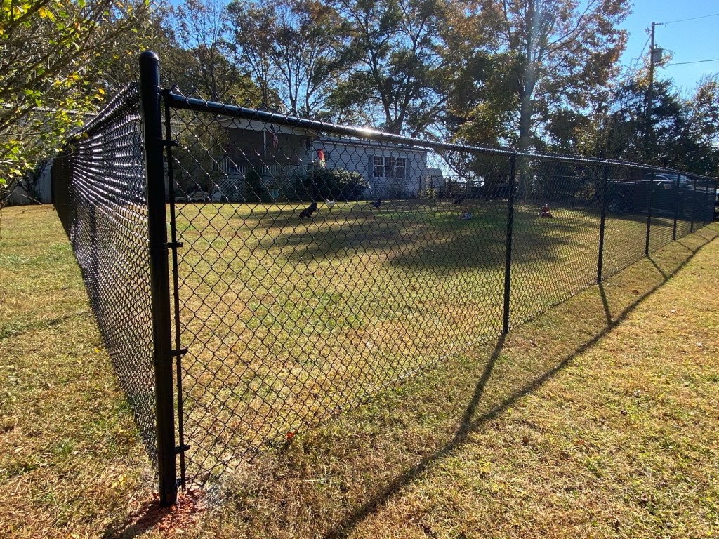 Quality Fence Services Near Spartanburg, SC 25 black chain link fence 2