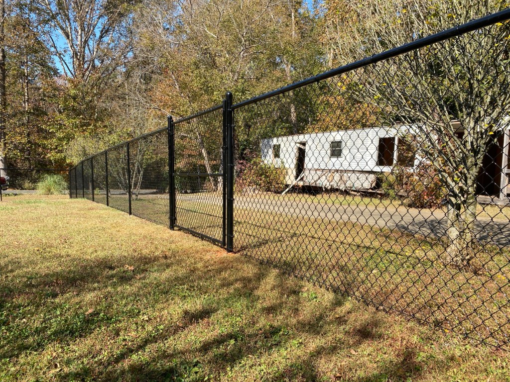 Quality Fence Services Near Spartanburg, SC 24 black chain link fence